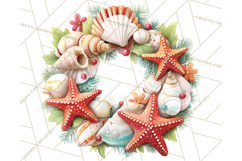 Tropical Santa Clipart Beach Christmas Clip Art Holiday PNG Product Image 4