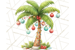 Tropical Santa Clipart Beach Christmas Clip Art Holiday PNG Product Image 4