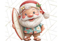 Tropical Santa Clipart Beach Christmas Clip Art Holiday PNG Product Image 4