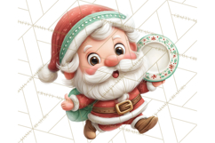 Tropical Santa Clipart Beach Christmas Clip Art Holiday PNG Product Image 2