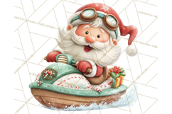 Tropical Santa Clipart Beach Christmas Clip Art Holiday PNG Product Image 4