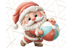 Tropical Santa Clipart Beach Christmas Clip Art Holiday PNG Product Image 5