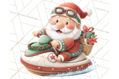 Tropical Santa Clipart Beach Christmas Clip Art Holiday PNG Product Image 2
