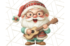 Tropical Santa Clipart Beach Christmas Clip Art Holiday PNG Product Image 4