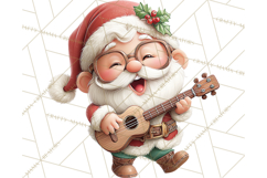 Tropical Santa Clipart Beach Christmas Clip Art Holiday PNG Product Image 5