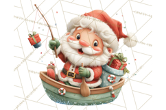 Tropical Santa Clipart Beach Christmas Clip Art Holiday PNG Product Image 2