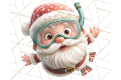 Tropical Santa Clipart Beach Christmas Clip Art Holiday PNG Product Image 4