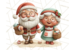 Tropical Santa Clipart Beach Christmas Clip Art Holiday PNG Product Image 4