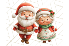 Tropical Santa Clipart Beach Christmas Clip Art Holiday PNG Product Image 5