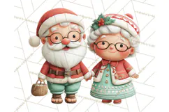 Tropical Santa Clipart Beach Christmas Clip Art Holiday PNG Product Image 2