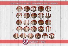 Fall Scalloped Monogram Font Set PNG Sublimation Product Image 2