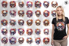 Clipart, Watercolor Skulls Design Bundle, 32 artworks! Product Image 2