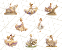 Midnight Princess Fairy Tale Royal Ball PNG Clipart Product Image 3