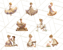Midnight Princess Fairy Tale Royal Ball PNG Clipart Product Image 4