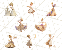 Midnight Princess Fairy Tale Royal Ball PNG Clipart Product Image 6