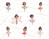Diverse Ballerina Nutcracker Clipart PNG Product Image 12