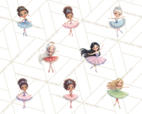 Diverse Ballerina Nutcracker Clipart PNG Product Image 15