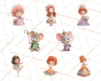 Diverse Ballerina Nutcracker Clipart PNG Product Image 4