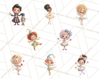 Diverse Ballerina Nutcracker Clipart PNG Product Image 7