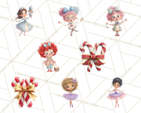 Diverse Ballerina Nutcracker Clipart PNG Product Image 8