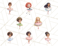 Diverse Ballerina Nutcracker Clipart PNG Product Image 9
