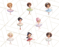 Diverse Ballerina Nutcracker Clipart PNG Product Image 10