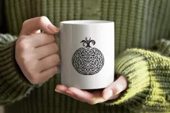 Pumpkins in Celtic Art- Style Autumn Detailed SVG Product Image 18