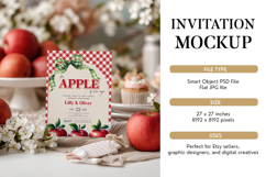 Apple Blossom Invitation Mockup PSD &amp; JPG Product Image 2