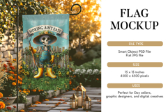 Autumn Garden Flag Mockup, PSD Smart Object Product Image 2