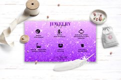 Purple Glitter Jewelry Care Card Product Image 2