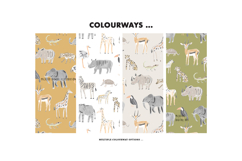 Nursery safari animals baby seamless pattern Product Image 3