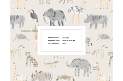 Nursery safari animals baby seamless pattern Product Image 4