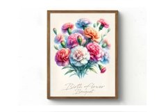 Watercolor Birth Flower Bouquet Product Image 1