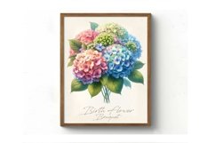 Watercolor Birth Flower Bouquet Product Image 1