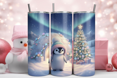 Christmas Penguin Tumbler Wrap Png Product Image 1