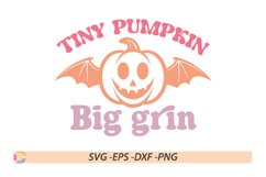Tiny Pumpkin Big Grin SVG Product Image 1