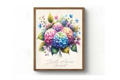 Watercolor Birth Flower Bouquet Product Image 1