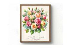 Watercolor Birth Flower Bouquet Product Image 1