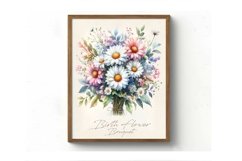 Watercolor Birth Flower Bouquet Product Image 1