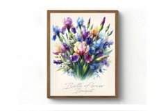 Watercolor Birth Flower Bouquet Product Image 1