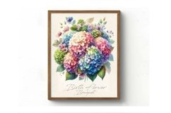 Watercolor Birth Flower Bouquet Product Image 1