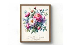 Watercolor Birth Flower Bouquet Product Image 1
