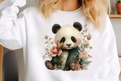 Whimsical Spring Panda Clipart Product Image 2