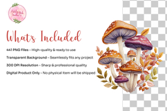 441 Embroidery Fall Autumn Clipart Bundle Product Image 4