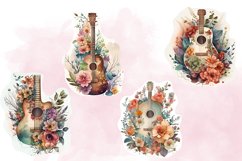 Watercolor floral guitars Product Image 2