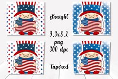 Patriotic Gnome Tumbler design. Sublimation PNG, 20 oz. Product Image 2