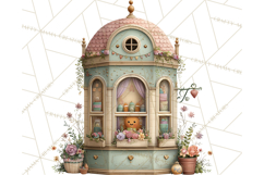 Cozy Christmas Village Window Clipart PNG for Crafts Product Image 4