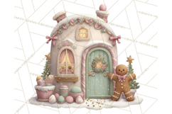 Cozy Christmas Village Window Clipart PNG for Crafts Product Image 3