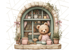 Cozy Christmas Village Window Clipart PNG for Crafts Product Image 3