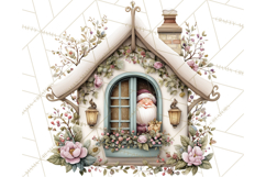 Cozy Christmas Village Window Clipart PNG for Crafts Product Image 2
